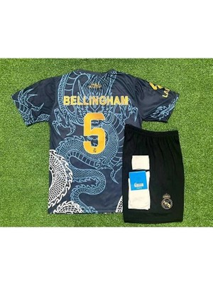 Portego Jude Bellingham 2024/25 Yeni Sezon Dragon Desenli Çocuk Forması 4'lü Set