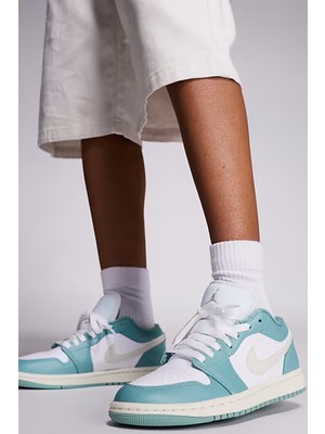 Nike Air Force 1 Af1 07 Leather Womens Sneaker Hakiki Deri Kadın Günlük Spor Ayakkabı Yeşil Krem