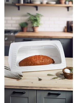 Feyza Design Ekmeklik Sürgü Kapaklı Saklama Kutusu, Pratik ve Şık Tasarım