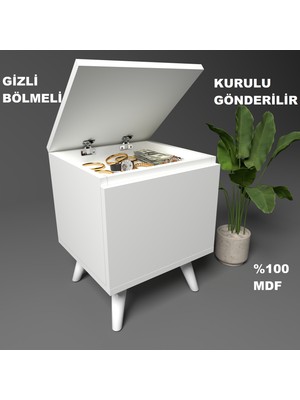 Gimli Gizli Bölmeli Komodin,mdf,kurulu,montaj Gerekmez