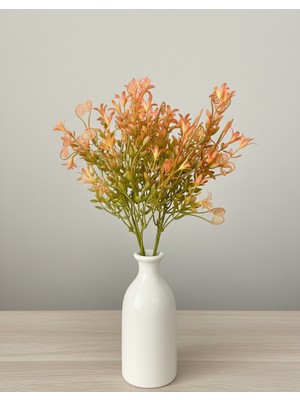 Yasima Yapay Kıvrımlı Turuncu Garnitür Dal Ev Dekorasyon Yeşillik 35 cm