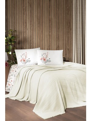 First Choice Sole %100 Pamuk 4 Parça Pike Takımı Krem