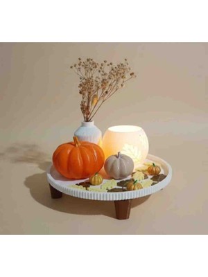 Atay "sonbahar Esintisi Evinizde: Şık Ayaklı Tepsi ve Dekoratif Objeler"