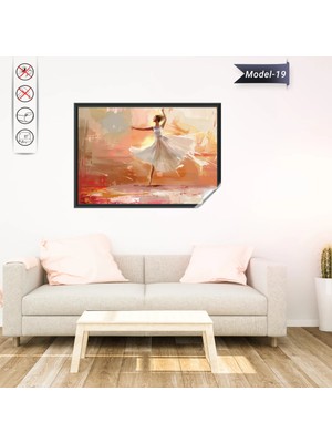 Akıllı Kağıt Statik Tutunma Özellikli Tablo - Poster Modern (Model-19)