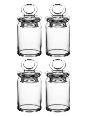 Paşabahçe 95104 Kitchen Cam Kavanoz 4'lü 240 cc Şık Tasarımlı Cam Baharatlık Seti
