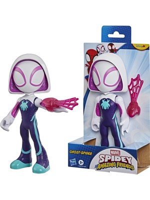 Marvel Spidey And His Amazing Friends Büyük Boy Hayalet-Spider Aksiyon Figürü, Okul Öncesi Süper Kahraman Oyuncakları