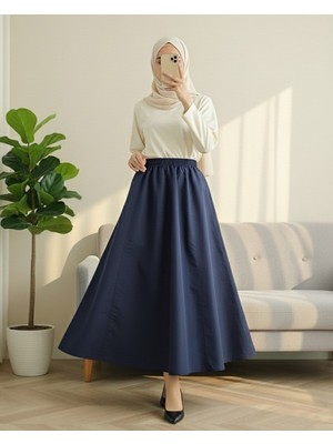 Modamorfo Beli Lastikli Cepli Paraşüt Etek  -Laci