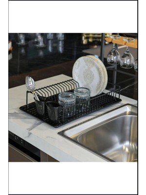 Feyza Design Paslanmaz Bulaşık Kurutma Sepeti, Tezgah Üstü, Uzun Ömürlü ve Şık Tasarım
