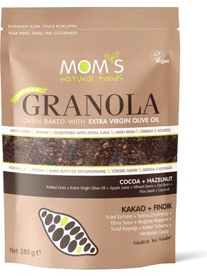 Mom's Natural Foods Kakao & Fındık Granola 280 G