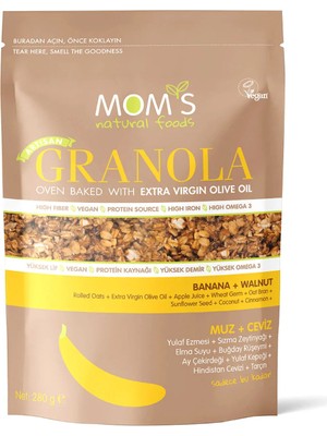 Mom's Natural Foods Muz & Ceviz Granola 280 G