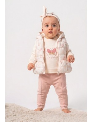 Bubbles Cute Butterfly Kız Bebek Yelekli Takım