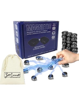 Keyifli Manyetik Taş Oyunu - Mıknatıslı Satranç Oyunu, Mıknatıslı Taş Oyunu, Eğitici Masa Oyunu, Konsantrasyon ve Mantıksal Düşünme Geliştirici, Ebeveyn-Çocuk Iletişimi, Gençler Için Parti Oyunu