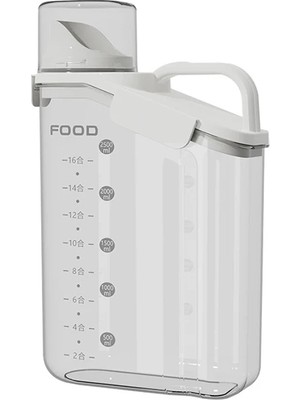 Aesco Ezere Büyük Kapasiteli Ölçülü Tahil-Gida-Baharat 2800ML Seffaf Saklama KUTUSU-(5775)