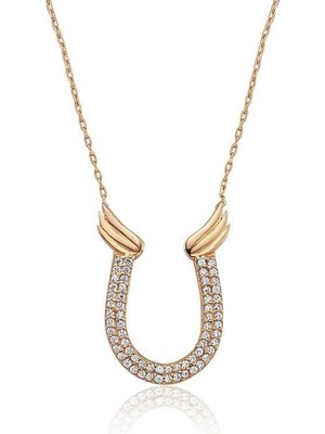 Özcömert Silver Gümüş Nal Bayan Kolye