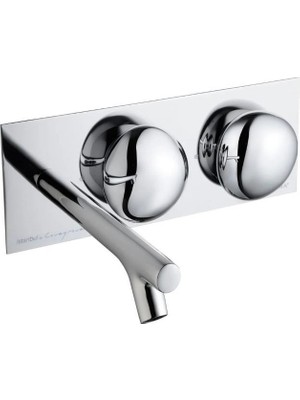 Vitra A42846 Istanbul Ankastre Lavabo Bataryası Kısa (Sıva Üstü Grubu)