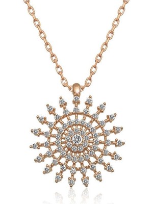 Özcömert Silver Gümüş Güneş Kolye