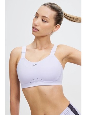 Nike Training Alpha Padded Adjustable Dri Fit High Support Sports Bra White Kadın Spor Bra Lila
