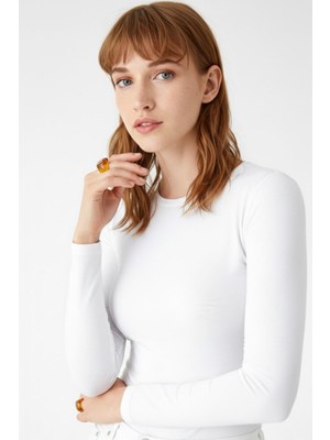Hakke Basic Transparan Uzun Kollu Bluz
