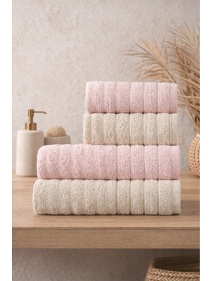 Casnack Violeta Model 4\'lü Banyo Havlu Seti