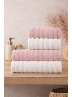 Casnack Violeta Model 4\'lü Banyo Havlu Seti