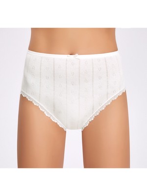 İlke Ilke KADIN,TRANSFERLI,JAKARLI%100 Pamuk,esnek,yumuşak,dantelli,yüksek Bel,büyük Beden 12'li Külot