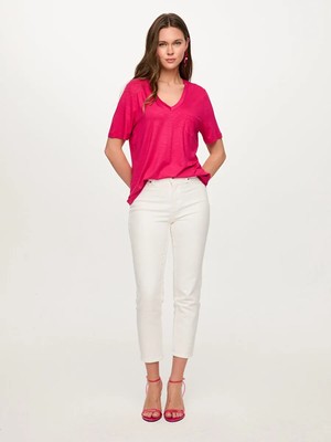 Faik Sönmez V Yaka Kısa Kollu T-Shırt S26TSH004