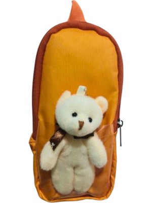 Özgürce Turuncu Çift Bölmeli Maskotlu Kalemlik, Şık ve Kullanışlı Ürün