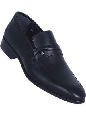 Censay 549 Siyah Antik Neolit %100 Deri Erkek Klasik Ayakkabı