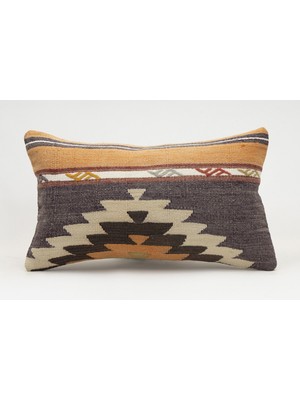 Kilim Wholesale El Yapımı Kilimden Yapılmış Vintage Kırlent Kılıfı, Yün, 30X50 cm