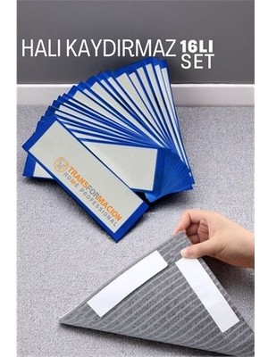 Aesco Hsnet Halı Kaydırmaz - Halı Kilim Yolluk Kayma Önleyici Yapışkan 16 Lı Set