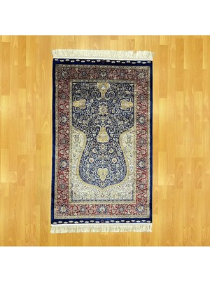 Mevlana Bazaar Klasik Osmanlı Desenli Mihraplı Ipek Seccade
