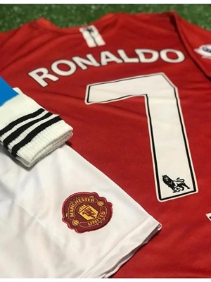 Portego Manchester/united Moskova 2008 Sezonu Cristiano Ronaldo Çocuk Forması 3'lü Set (Red)