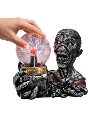 Hediye Fikri Kişiye Özel Gotik Zombi Plazma Lamba 19X18 cm – Dokunmatik Elektrik Küre Masa Dekoru