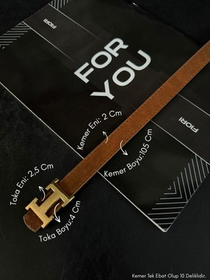 Fiori 2 cm H Tokalı Fiori 2 cm H Tokalı Kadın Pantolon Ceket Gömlek Elbise Kemeri