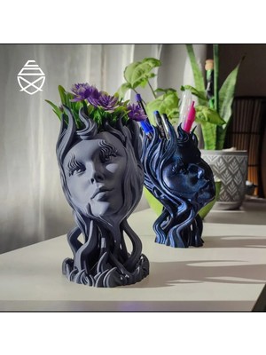 AYDIN35 VENÜS DEKORATİF SAKSI. ŞIK TASARIM SALON DEKORASYONU. 3D BASKI KİŞİYE ÖZEL BİBLO VE TREND OLAN ÜRÜNLER KİŞİYE ÖZEL YAZI VE SÜSLER