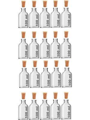 Feyza Design 20 Adet 100ML Cam Vazo Şişe Dekoratif Kına ve Düğün Için
