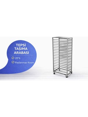 sc sonsesconcept SC Sonses Concept Tepsi Taşıma Arabası , 20LI , Frenli Tekerlekli 40X60X160