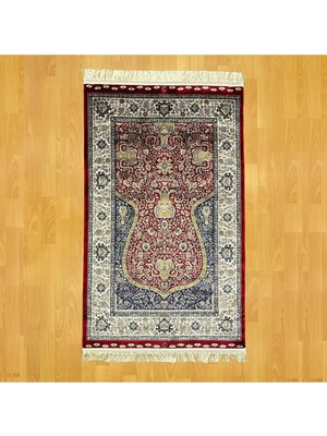 Mevlana Bazaar Klasik Osmanlı Desenli Mihraplı Ipek Seccade