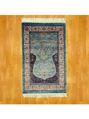 Mevlana Bazaar Klasik Osmanlı Desenli Mihraplı Ipek Seccade