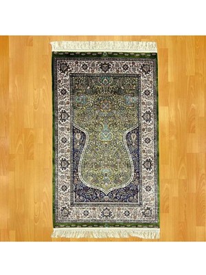 Mevlana Bazaar Klasik Osmanlı Desenli Mihraplı Ipek Seccade