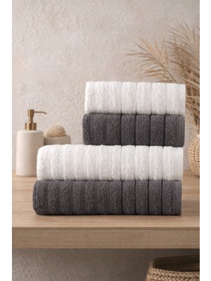 Casnack Violeta Model 4\'lü Banyo Havlu Seti