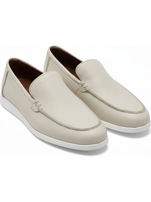 By Barretti Krem Rengi Rahat Bağcıksız Loafer