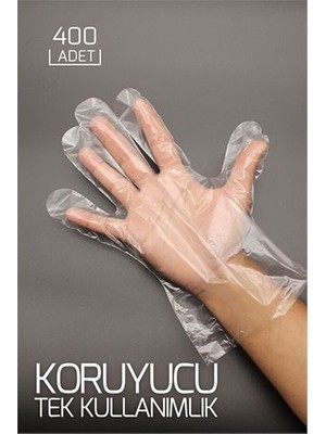 Aesco 400 Adet Tek Kullanımlık Şeffaf Eldiven