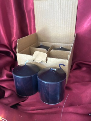 İzmir Candle Siyah Silindir 7*7 4 Lü Set (Kilise,dilek,ayin,ritüel,arınma,yoga,ev Dekorasyon,home,çakra)