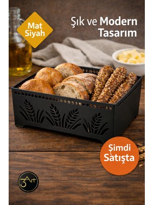 Feyza Design Modern Metal Ekmeklik, Şık ve Kullanışlı Mutfak Saklama Çözümü