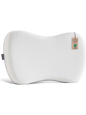 Viscotex Curvesleep Ergonomik Visco Uyku Yastığı Karın Üstü, Yarı Yüzüstü ve Yan Uyku Için Ortopedik Destek, 60X38X11CM