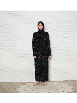 Madame Clara Yandan Bağlamalı Kadın Mevsimlik Namaz Elbisesi, Terletmeyen Namaz Kıyafeti, Dökümlü Ferace