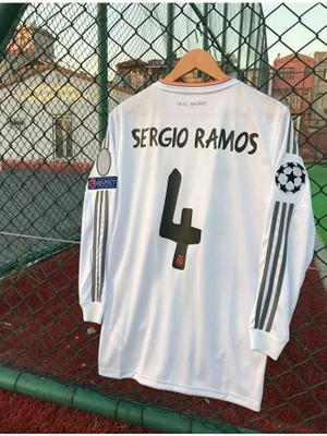 Portego Real-Madrid 2014 Lizbon Şampiyonlar Ligi Finali Sergio Ramos Nostalji Forması (Uzunkol)
