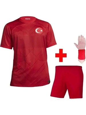 Portego Türkiye Euro 2024 Isimsiz Çocuk Forması 4'lü Set (Kırmızı)
