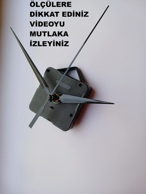 Cnr Shop 14 mm Şaft Boyu Saat Mekanizması Sessiz Çalışır Saat Motoru Akrep-Yelkovan-Saniye-(Askılı)